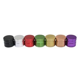 Newest Colorful Aluminum Alloy Diameter 50MM Plane Fovea Mini Herb Grinder Spice Miller Crusher High Quality Beautiful Color Unique Design