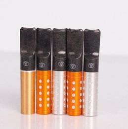 Metal cigarette holder mini mini bar pull rod double filtration cigarette holder smoking set