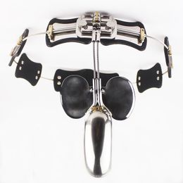 2022 New chastity devices stainless steel T-style belt simple cock bondage belt for men