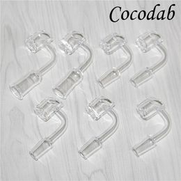 4mm Thick Quartz Banger Nail 19mm 14mm 10mm Male Female polished joint flat bowl for glass bong dab rigs
