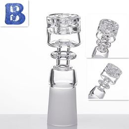 New Quartz banger Frosted Joint 19/14/10mm Male&Female Joint Pure Crystal Double Stack Stacker Diamond Knot At Mr.Dabs Retail