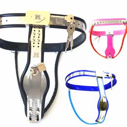 Stainless Steel Chastity Device Female Chastity Belts Fetish Bondage Sexy Women Chastity Lock Panty Sex Toys for Women G7-5-51