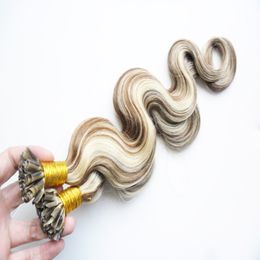 U Tip Hair Extensions Body Wave 1g Per Bonded 200g Body Wave Strands Remy Human Hair Pre Bonded U Tip Extensions