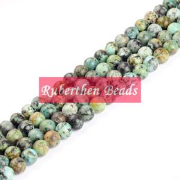 NB0056 Wholesale Natural Loose Beads Stone African Turquoise Beads High Quantity Stone Many Size Round Beads Jewelry Making Accessory