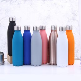 Fashion Stainless Steel Vacuum Cups Cola Shape Tumbler Water Bottle Sports Outdoors Keep Warm 500ml For Gift 30pg4 ff