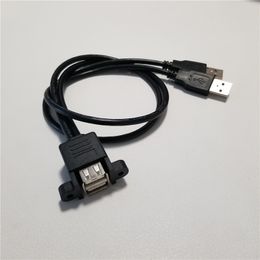 Double USB 2.0 Type A Female to Dual USB A Male Splitter Data Extension Power Cable Black 50cm