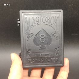 -Close Up Magic Black Magic Box Atrezzo Tarjeta de juego de recuperación Juego de truco mágico Juguetes para niños Regalos para niños