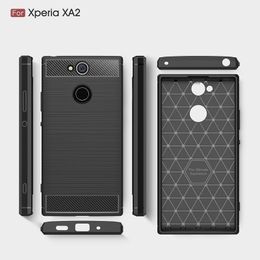 CellPhone Cases For Sony Xperia XA2 TPU Carbon Fibre heavy duty case for Sony XA2 Ultra cover Free DHL shipping