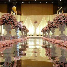 New 10m Per lot 1m Wide Shine Silver Mirror Carpet Aisle Runner For Romantic Wedding Favours Party Decoration 2016 New ArrivaFree Shippingl