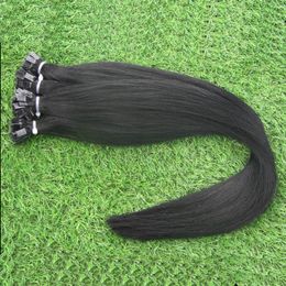 Malaysian Keratin Human Hair Extensions 1g Flat Tip Human Hair Natural on Capsules 100s black Straight Keratin Stick Tip Hair Extensions