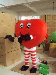 2018 lovely Red heart mascot costume cute cartoon clothing factory Customised private custom props walking dolls doll clothing