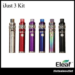 original eleaf ijust kit Canada - Authentic Eleaf iJust 3 Starter Kit with ELLO Duro Atomizer 6.5ml Built-in 3000mAh Battery E-cigarette Kit 100% Original