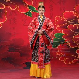 Ancient costume chinese Emperor's costume clothes hanfu men's clothing hanfu Tang Suit Hanfu Stage Show danza folclorica china
