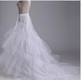 Newest white Trailing Petticoats Crinoline Underskirt 3-Layers Bridal Accessories womens lady slips for formal party evening prom Top Sale