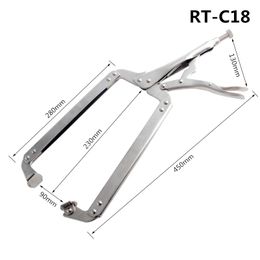 Freeshipping 9"11"18" C Clamp Welding Clamps Locking Quick Pliers Long Jaws Round Woodworking Locator Clips Electrician Hand Tools