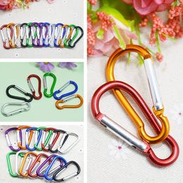 HIgh quality 200pcs/lot Carabiner Hook Hanger Keychain Hiking Camping Colorful Aluminum Spring Carabiner ring T2I097