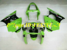 Motorcycle Fairing kit for KAWASAKI Ninja ZX6R 636 00 01 02 ZX 6R 2000 2001 2002 Top Green black Fairings set+Gifts KH21