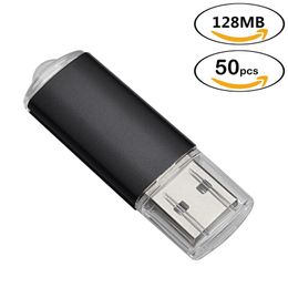 50PCS / LOT 128MB USB 플래시 드라이브 고속 메모리 스틱 직사각형 플래시 펜 드라이브 엄지 스토리지 컴퓨터 노트북 태블릿 Mac Multicolors