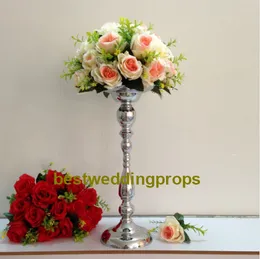 wholesale iron chorme flower stand Centre tables , decorative flower wedding crystal waterfall Centrepieces wedding flower stand best0220
