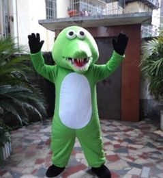 lovely crocodile Mascot Costumes Animated theme Greem crocodile Cospaly Cartoon mascot Character adult Halloween Carnival party Costume