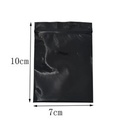7*10cm Small Black Reclosable Zip Lock Plastic Bag 200pcs/lot Self Seal Zip lock Packing Bag Jewelry Gift Electronic Packaging Storage Pouch