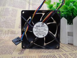 NMB-MAT 3110KL-04W-B56 8025 0.30A 80*80*25mm 12V 4 wire PWM temperature control fan