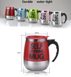 450ml Stainless Steel Automatic Cups Electric Self Stirring Mug Coffee Mixing Drinking Cup 4 Colour Choose