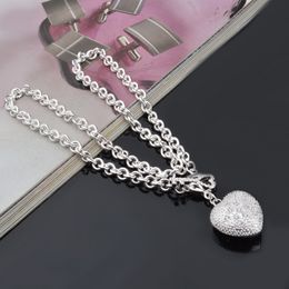 Pingente de joias de prata fina moda bonito flor de areia 925 joias banhado a prata colar pingentes colar de presente de alta qualidade