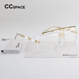 CC-SPACE Transparent Frames Metal Glasses Frame Classic Brand Designer Men Women EyeGlasses Clear Lens Fashion Eyewear SU167