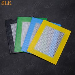 Glass Fibre + food grade silicone mats dab pad custom logo rolling pads non-stick baking sheets smoking accessories