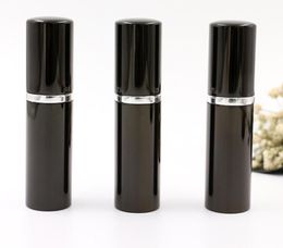 Wholesale Black Colour 5ml 10ml Mini Portable Refillable Perfume Atomizer Spray Bottles Empty Cosmetic Containers LX3043