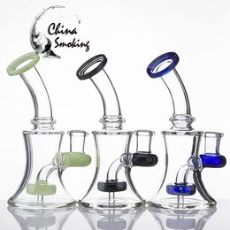 6.4 Inch Glass Banger Hanger Glass Bong Water Pipe With 14 Female Joint Glass Bongs Oil Rigs