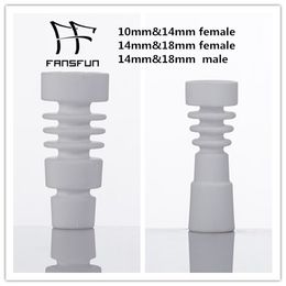 Domeless Ceramic Nail 2 IN 1 Food Grade Smoke 10mm&14mm female 14mm&18mm male for glass water pipe