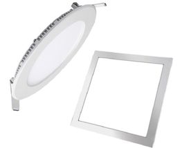 LED Round Panel White Light Bright Recessed Ceiling DownLight Lamp AC85-265v (Round,3w-25w,warm white/day light)