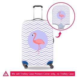 Travel On Road Luggage Cover For 18 20 22 24 26 28 30 32 Inch Suitcase Protective Covers For Children Flamingo Waterproof Protector Cover Case