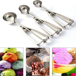 stainless steel ice cream scoops stacks fruit mash spoon diameter 4 5 6cm cookies spoon ball maker kitchen bar dishers tool hh71394