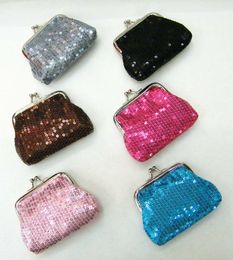 300pcs Sequins Mini Wallet Coin Purse Keys Wallet Pocket Case Cosmetic Makeup Sorter Earphone Bag Colourful Headphone Box Christmas Gifts