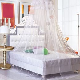1.2 1.8M Bed Mosquito Net Hung Dome Princess Hanging Round Lace Canopy Bed Netting Comfy Student Dome Mosquito Net For Crib Twin,Light Pink,Heig 270Cm