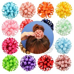 3 inch Baby Spherical Hairbands cute Hair ring children Girls Solid Colour Rubber band Kids Hair Accessories 20 Colours headband