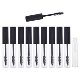 PRINT LOGO 10ml Empty Mascara Tube 10ml Reusable Mascara Container Eyeliner Bottle Lip Gross Tube with Brush