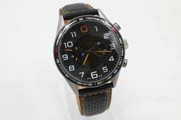 High quality men mp4 12c automatic mechanical watch black tricolor stainless steel dial leather strap 45mm