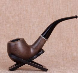 The old man polished wood wood simple pipe smoking