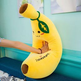 Dorimytrader stor mjuk simulering frukt banan plysch kudde fylld tecknad gul banan leksak kudde gåva för barn 80cm 31inch dy61991
