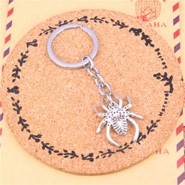 Keychain spider arachnic Pendants DIY Men Jewellery Car Key Chain Ring Holder Souvenir For Gift