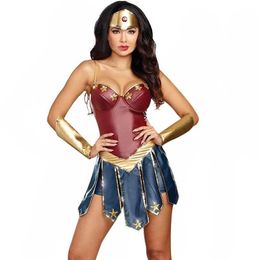 Wonder Woman Cosplay Costumes Adulte Justice League Super Héros Costume De Noël Halloween Sexy Femmes Fantaisie Dress Diana Cosplay