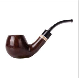 Bent tobacco removable cigarette holder for wooden sandalwood pipe