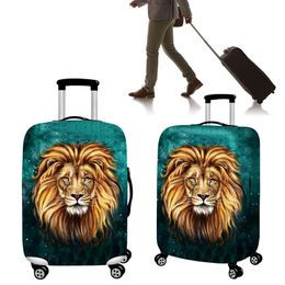 18-32inch Polyester Luggage Bag Cover Lion Travel Elastic Suitcase Cover Dust Proof Protective cover for mens