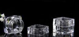 2000pcs 5ML Clear Square Cosmetic Empty Jar Pot Eyeshadow Makeup Face Cream Container Bottle Acrylic for Creams Skin Care makeup tool