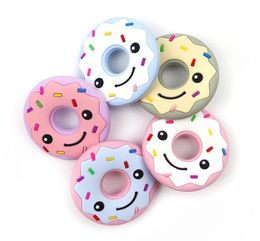 Lovely Doughnut Silicone Teether Reduce Drooling Chewable Soother Teething Chewable Natural Donut BPA Free Molar Stick Baby Fixer