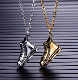 hot Korean creative men's canvas shoes stainless steel necklace retro hip hop titanium pendant jewelry fashion hit popular